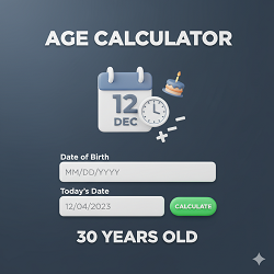 Free Online Age Calculator by Date of Birth